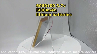 পাওয়ার ব্যাটারি 6060100 3.7v 5000mAh লিথিয়াম আয়ন ব্যাটারি কোষ