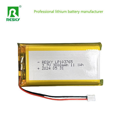 কেনা লিথিয়াম পলিমার ব্যাটারি সেল 103765 3.7V 3000mAh 11.1wh ছোট ডিজিটাল পণ্য অনলাইনে উৎপাদন