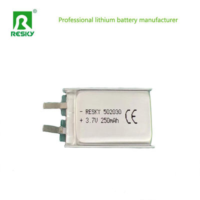 কেনা লিপো লিথিয়াম পলিমার ব্যাটারি সেল 502030 3.7V 250mAh ব্লুটুথ ইয়ারফোনের জন্য অনলাইনে উৎপাদন