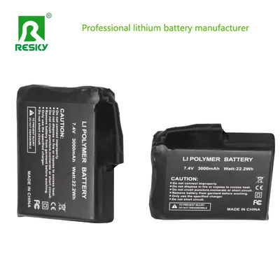 কেনা 1S1P গরম লিথিয়াম ব্যাটারি 3.7V 3000mAh গরম টুপি জন্য লিথিয়াম আয়ন পাওয়ার ব্যাটারি online manufacture