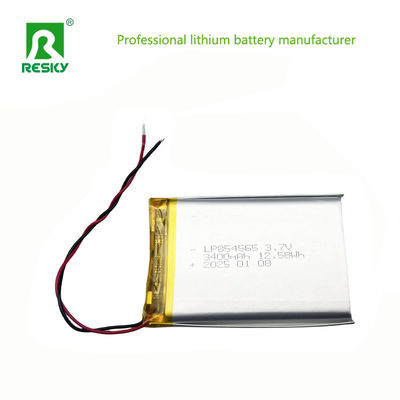 কেনা 854565 লিথিয়াম পলিমার ব্যাটারি সেল 3400mAh 3.7V প্যাচ লিপো লি-পলিমার ব্যাটারি online manufacture