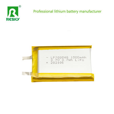 কেনা পাওয়ার লিথিয়াম আয়ন সেল 703048 3.7v 1000mAh 3.7wh রিচার্জযোগ্য লিথিয়াম লিথিয়াম আয়ন পলিমার ব্যাটারি online manufacture