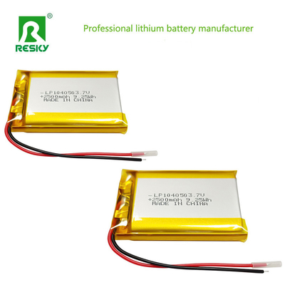 কেনা সৌর ব্যাটারি সেল 104050 3.7v 2500mAh 9.25wh Bluetooth স্পিকার জন্য রিচার্জযোগ্য LiPolymer ব্যাটারি অনলাইনে উৎপাদন