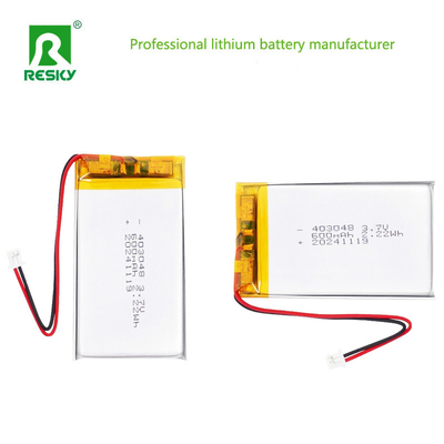 কেনা রিচার্জযোগ্য লি-পলিমার ব্যাটারি 403048 3.7V 600mAh 2.22wh লিথিয়াম সেল অনলাইনে উৎপাদন