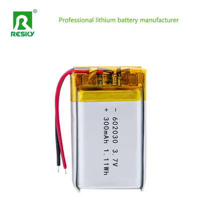 কেনা লিথিয়াম পলিমার ব্যাটারি সেল 602030 3.7V 300mAh রিচার্জেবল লিপো লি-পলিমার ব্যাটারি পরিধানযোগ্য ডিভাইসের জন্য অনলাইনে উৎপাদন
