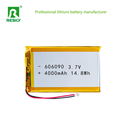 কেনা লিথিয়াম আয়ন পলিমার ব্যাটারি সেল 606090 3.7V 7.4V 4000mAh 14.8Wh রিচার্জেবল লি পলিমার ব্যাটারি প্যাক অনলাইনে উৎপাদন