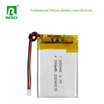 কেনা লিথিয়াম পলিমার ব্যাটারি সেল 3.7V 303040 300mAh 1.11wh রিচার্জেবল লিপো ব্যাটারি এলইডি ল্যাম্পের জন্য অনলাইনে উৎপাদন