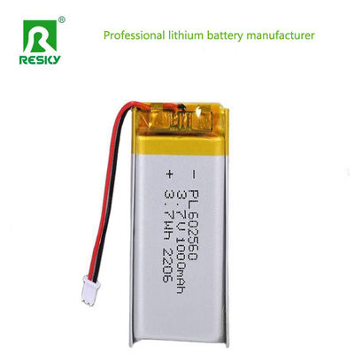 কেনা লিথিয়াম ব্যাটারি সেল LP602560 3.7v 4.2v 1000mAh GPS ট্র্যাকারের জন্য রিচার্জযোগ্য লিপোলিমার ব্যাটারি অনলাইনে উৎপাদন