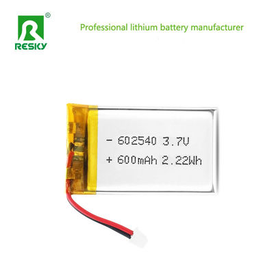 কেনা লিথিয়াম আয়ন পলিমার ব্যাটারি 602540 600mAh 3.7V 2.22wh রিচার্জেবল পাওয়ার লিপো ব্যাটারি সৌন্দর্য ডিভাইসের জন্য অনলাইনে উৎপাদন