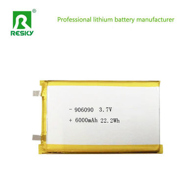 কেনা পাওয়ার লিপো ব্যাটারি 906090 3.7v 6000mAh 22.2wh স্মার্ট লক জন্য রিচার্জযোগ্য লিথিয়াম আয়ন পলিমার ব্যাটারি অনলাইনে উৎপাদন