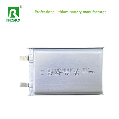কেনা Power Lithium Cell 854565 3.7V 3400mAh 12.58wh Solar Lithium Ion Polymer Battery Pack অনলাইনে উৎপাদন