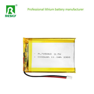 কেনা Rechargeable Lipo Batteries Cell 705060 3000mAh 3.7V 11.1wh Power Li-ion Polymer Battery Pack অনলাইনে উৎপাদন