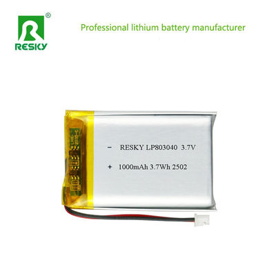 কেনা Square Li-polymer Battery LP803040 3.7V 1000mAh 3.7wh Pouch Power Lithium Ion Battery Cell অনলাইনে উৎপাদন