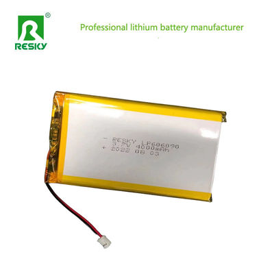 পাওয়ার লিথিয়াম পলিমার ব্যাটারি সেল 606090 3.7V 4.2V 4000mAh 14.8Wh লিপো ব্যাটারি