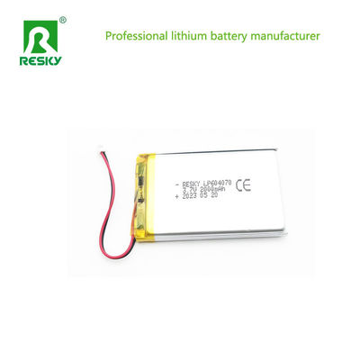 লিপো লিথিয়াম পলিমার ব্যাটারি সেল 604070 2000mAh 3.7V 7.4wh পোর্টেবল মিডিয়া প্লেয়ারের জন্য