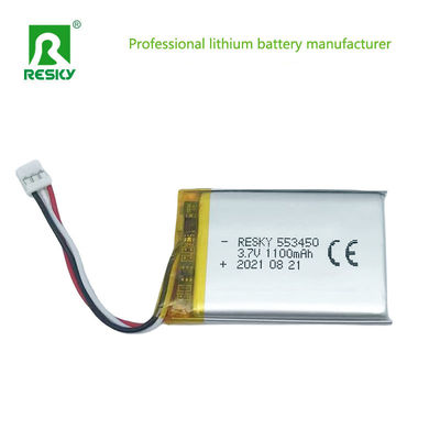 স্মার্টওয়াচের জন্য LP553450 3.7V 1100mAh লিথিয়াম পলিমার ব্যাটারি