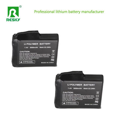 গরম গ্লাভস রিচার্জযোগ্য লি-পলিমার ব্যাটারি 3.7V 4000mAh