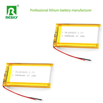 পাওয়ার লিপো ব্যাটারি সেল 103665 3.7v 4.2v 3000mAh 11.1wh রিচার্জযোগ্য লিথিয়াম আয়ন ব্যাটারি সেল