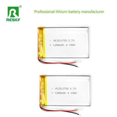 পাওয়ার লিপো ব্যাটারি 503759 3.7v 1200mAh 4.44wh রিচার্জযোগ্য লিথিয়াম আয়ন ব্যাটারি প্যাক