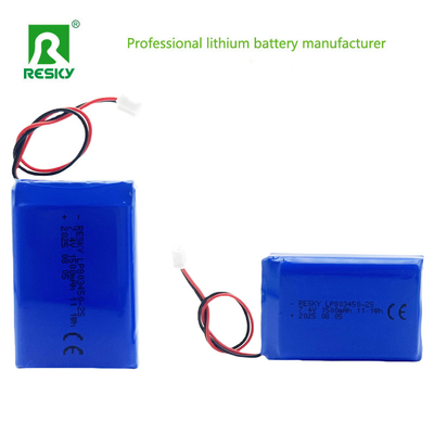 পাওয়ার লিথিয়াম পলিমার ব্যাটারি প্যাক 803450 2S 7.4V 1500mAh 11.1wh লিপো ব্যাটারি ট্র্যাকিং ডিভাইসের জন্য