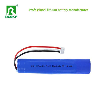 রিচার্জেবল সোলার লিথিয়াম ব্যাটারি 18650 7.4v 3500mAh পাওয়ার লিথিয়াম আয়ন ব্যাটারি প্যাক